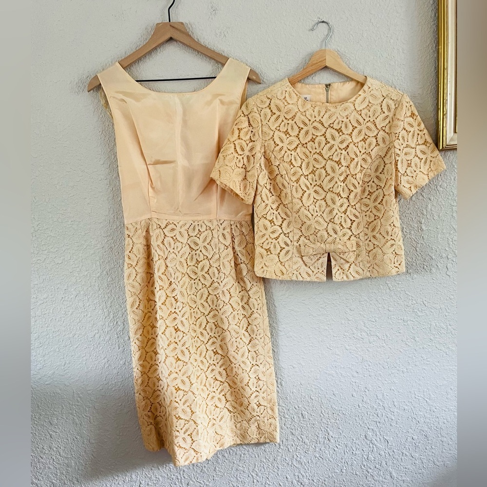 Vintage Henry Lee Lace Dress & Coverlay Set